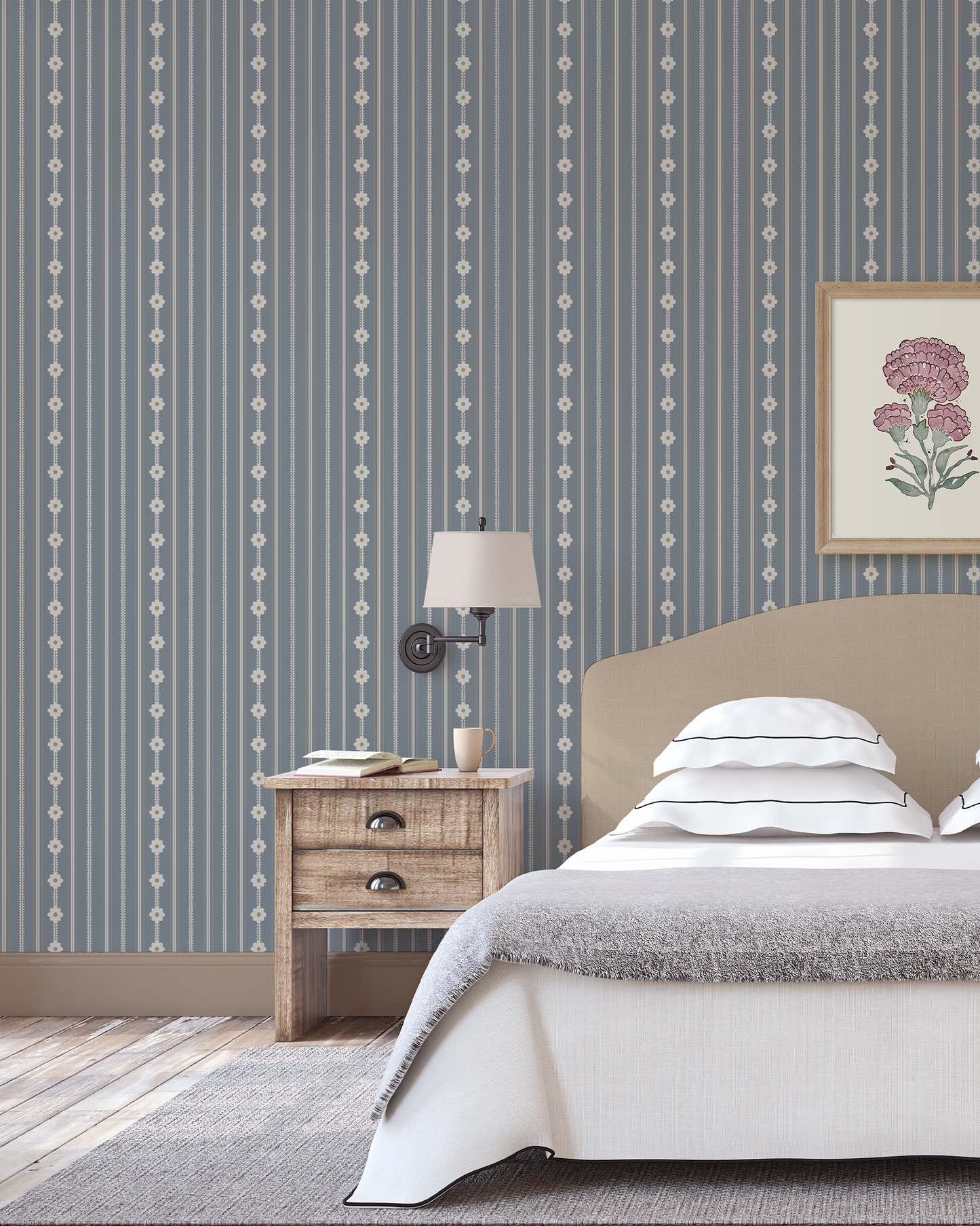 Delicate Stripes Wallpaper - Powder Blue
