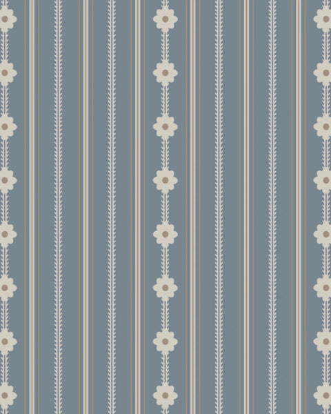 Delicate Stripes Wallpaper - Powder Blue