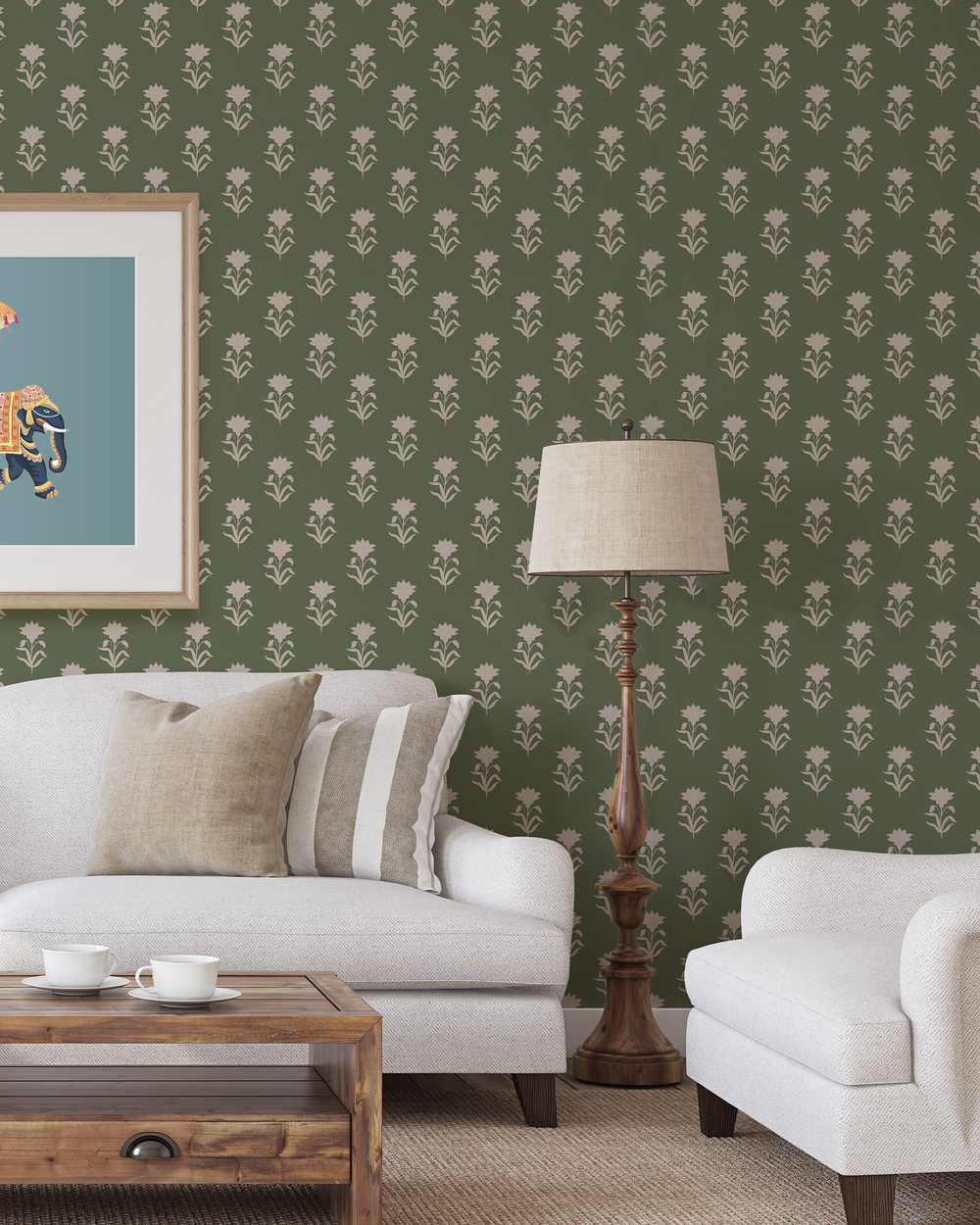 Lotus Whisper Wallpaper - Pine