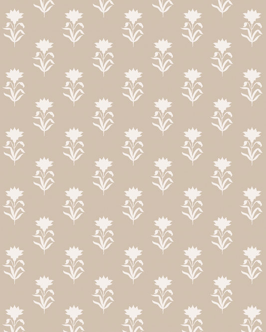Lotus Whisper Wallpaper - Sand