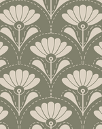 Bloom Wallpaper - Olive Mist