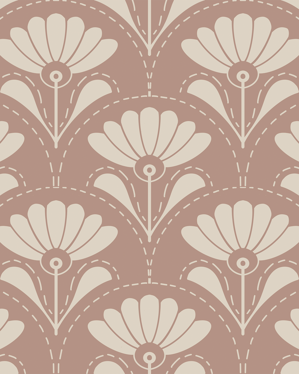 Bloom Wallpaper - Dusty Rose