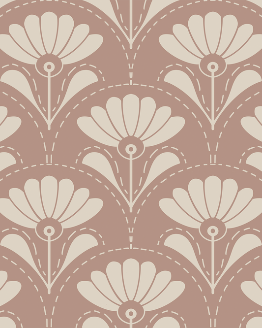 Bloom Wallpaper - Dusty Rose