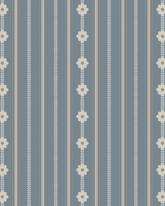 Delicate Stripes Wallpaper - Powder Blue